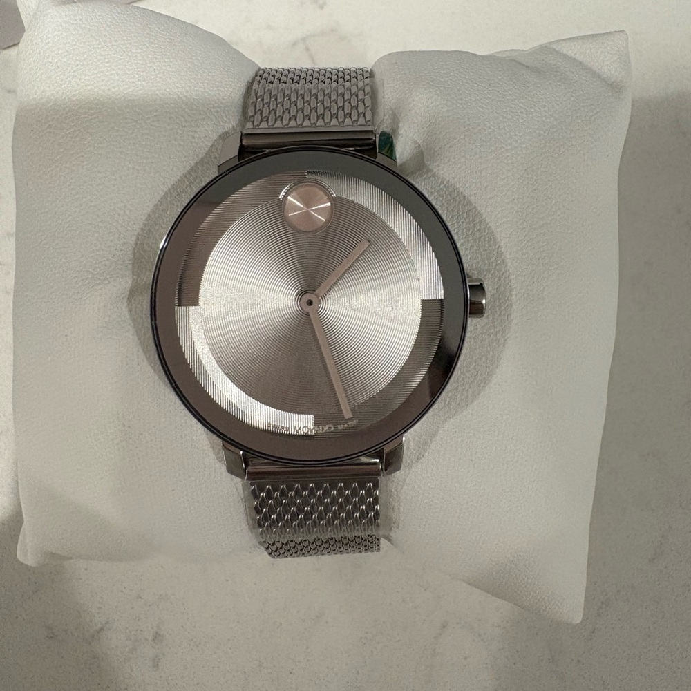 Movado bold silver watch
